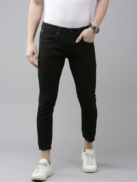 

SPYKAR Men Black Kano Mid Rise Slim Fit Tapered Fit Ankle length Stretchable Jeans
