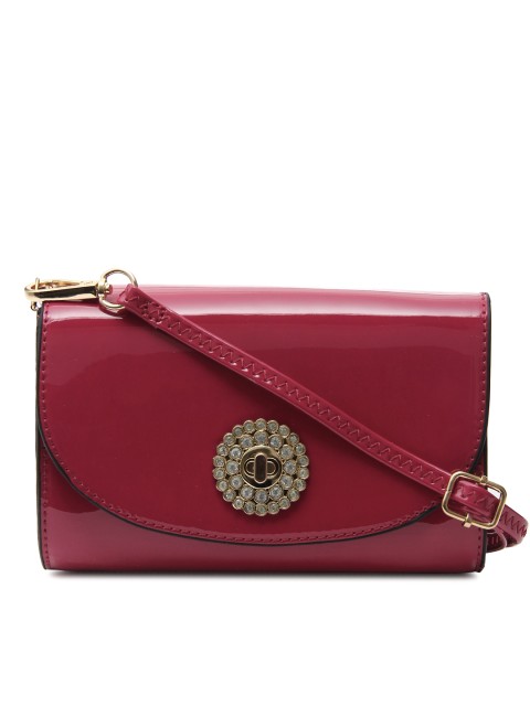 

David Jones Magenta Embellished Sling Bag