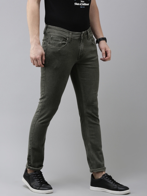 

SPYKAR Men Olive Green Skinny Fit Low-Rise Stretchable Jeans