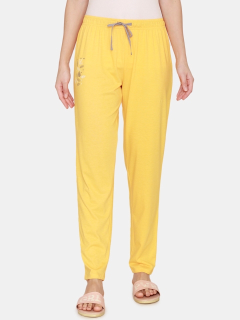 

Rosaline by Zivame Women Yellow Solid Lounge Pants