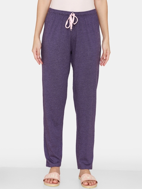 

Rosaline by Zivame Women Blue Solid Lounge Pants