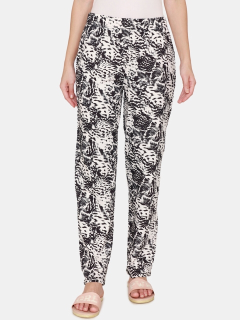 

Rosaline by Zivame Women Black Knitted Cotton Lounge Pants
