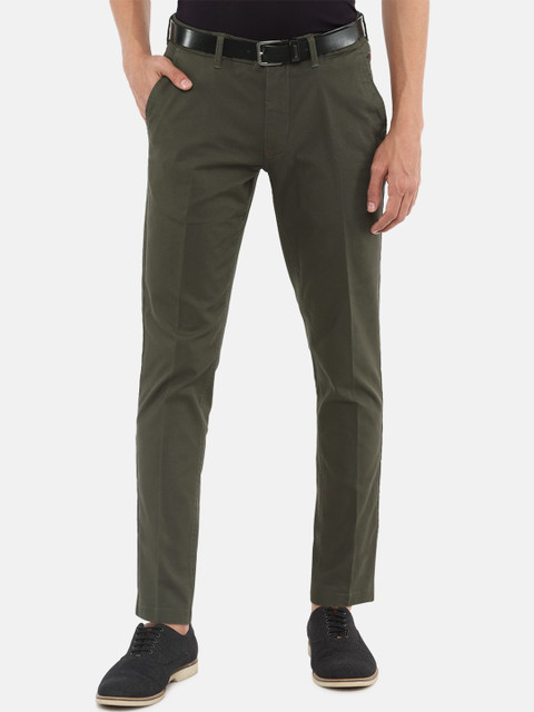 

Louis Philippe Sport Men Olive Green Formal Trousers
