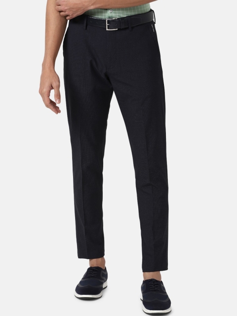 

Louis Philippe Sport Men Navy Blue Checked Slim Fit Regular Trousers