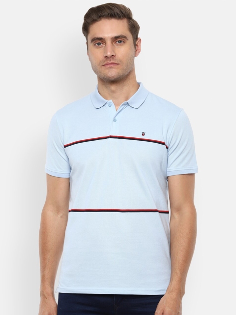 

Louis Philippe Sport Men Blue Printed Polo Collar Slim Fit Cotton T-shirt