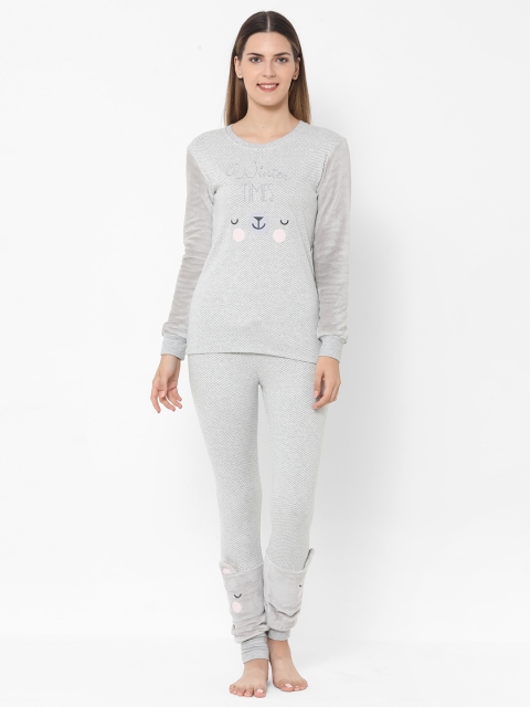 

Sweet Dreams Women Grey Printed Night suit