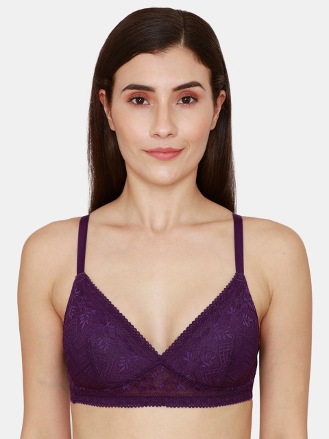 

Zivame Purple Floral T-shirt Bra
