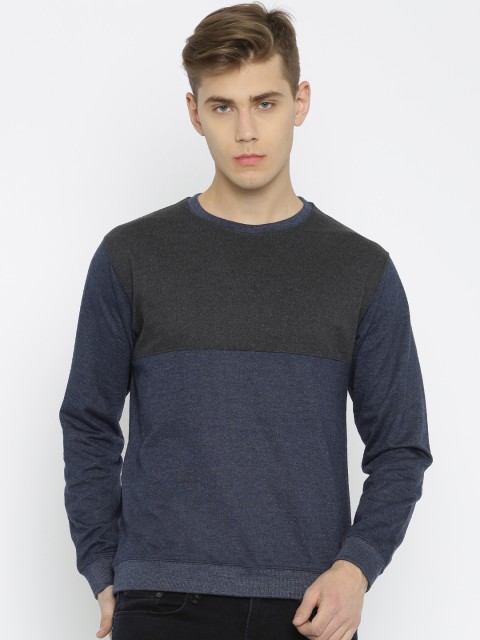 

American Crew Charcoal Navy & Charcoal Grey Colourblock Sweatshirt, Navy blue