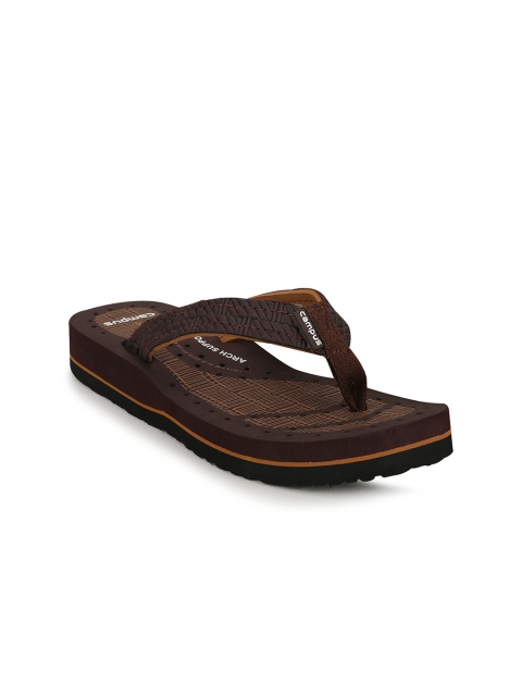 

Campus Women Tan & Brown Printed Thong Flip-Flops