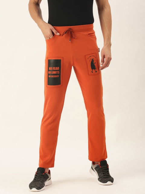 

Yuvraah Men Orange Rapid Dry Track Pants