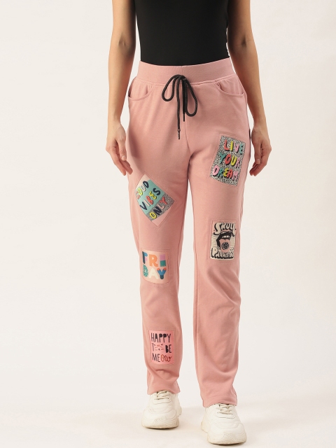 

Yuvraah Women Pink Track Pants with Rapid Dry