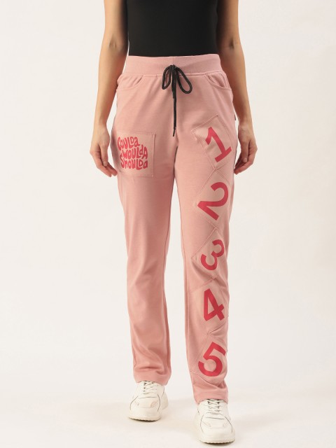 

Yuvraah Women Pink Printed Track Pant