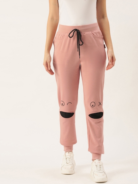 

Yuvraah Women Pink Printed Rapid Dry Track Pant