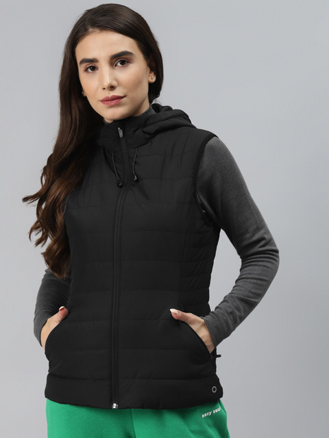 

Marks & Spencer Women Black Solid Hood Padded Jacket