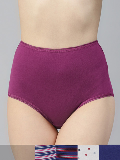 

Marks & Spencer Women Pack of 5 Basic Briefs T612007XPURPLE MIX, Purple