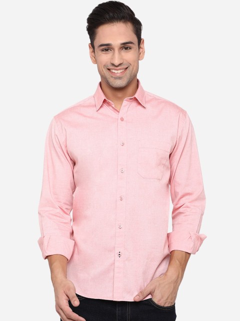 

Greenfibre Men Pink Opaque Casual Shirt