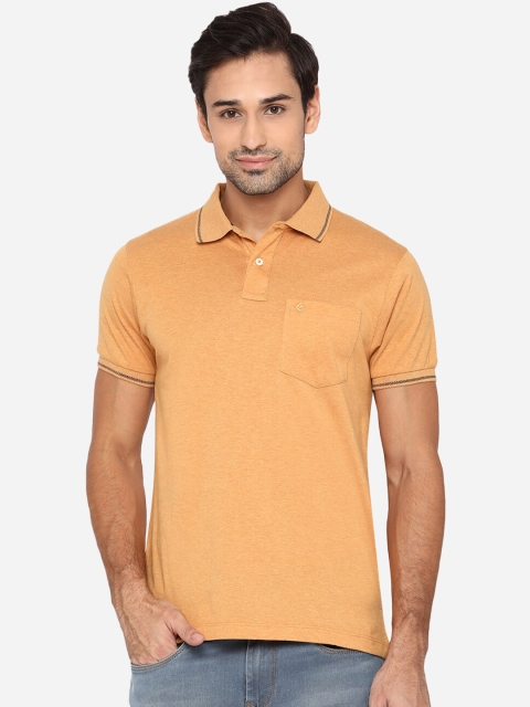 

Greenfibre Men Yellow Polo Collar Pockets Slim Fit T-shirt
