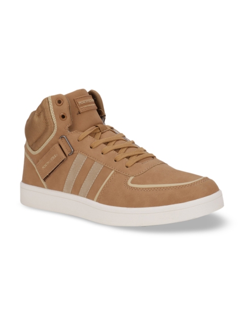 

North Star Men Beige Striped Sneakers