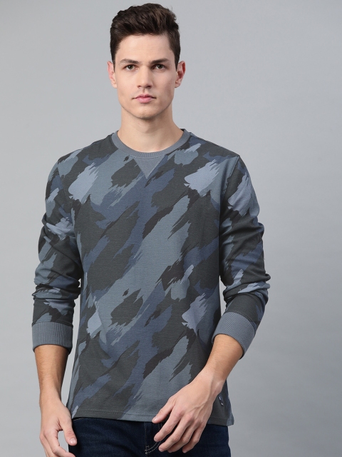 

Marks & Spencer Men Blue & Black Cotton Printed T-shirt