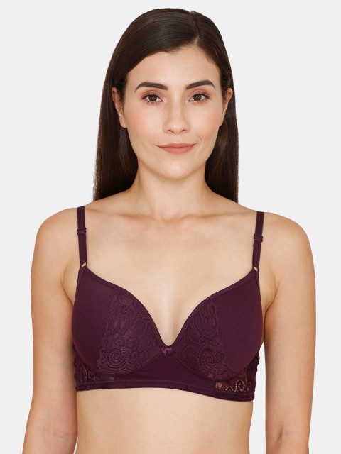

Rosaline by Zivame Women Red Self Design Tshirt Bra