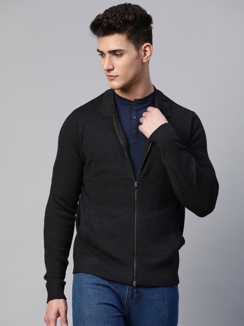 

Marks & Spencer Men Charcoal Grey Solid Cardigan