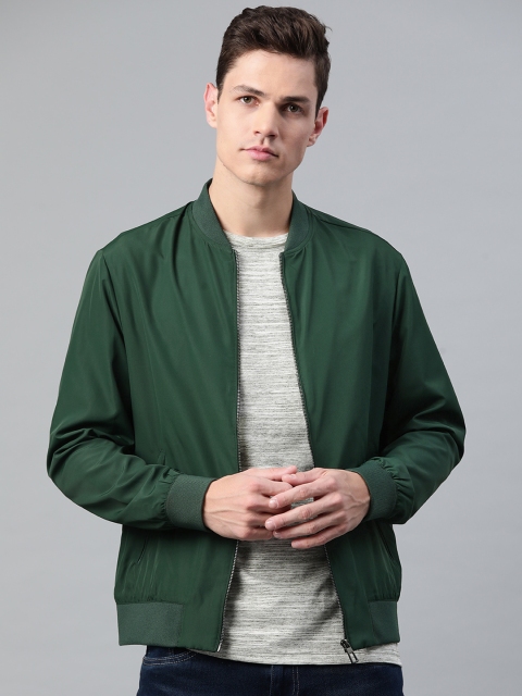 

Marks & Spencer Men Green Solid Bomber Jacket