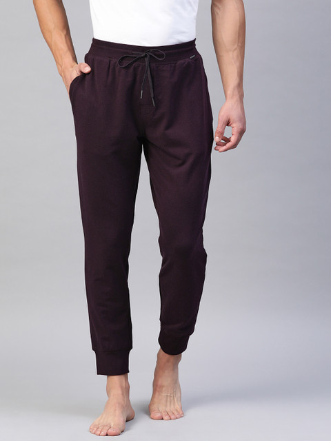 

Marks & Spencer Men Burgundy Solid Lounge Joggers