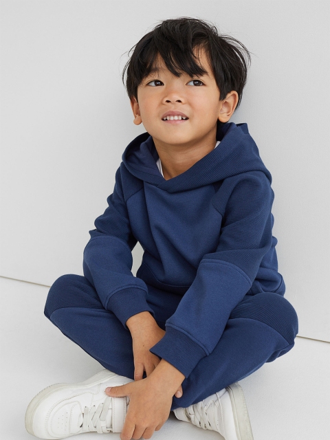 

H&M Boys Blue Solid Hoodie