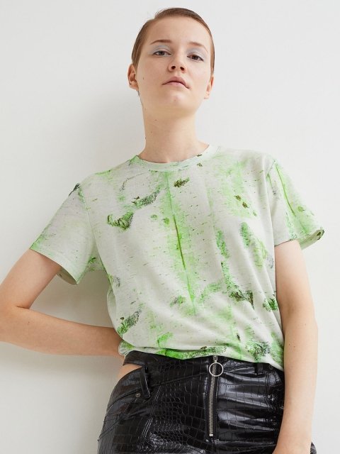 

H&M Women Green Organic Cotton T-shirt
