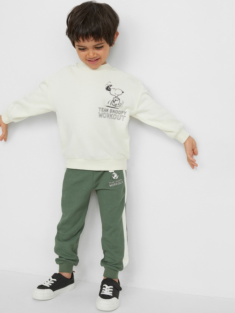 

H&M Boys White & Green 2-Piece Sweatshirt Set