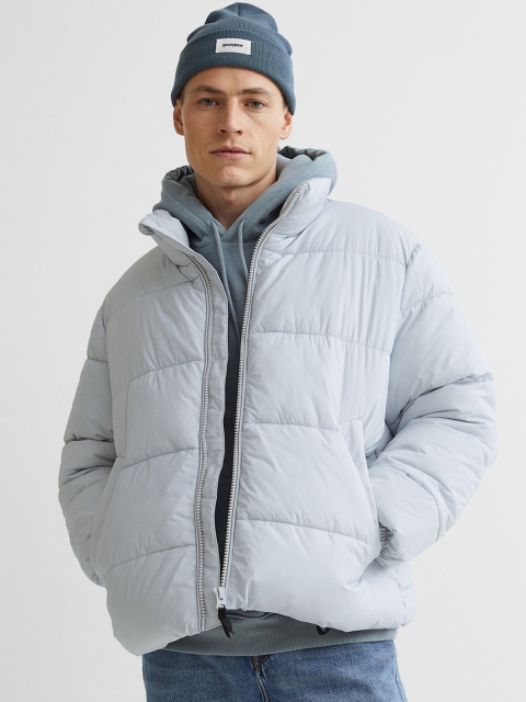 

H&M Men Grey Solid Water-Repellent Puffer Jacket