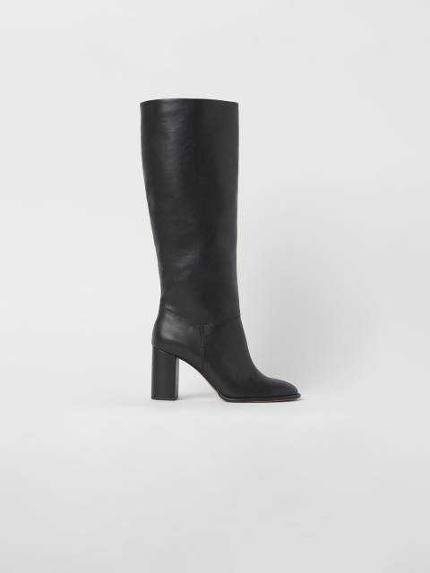

H&M Women Black Solid Knee-High Boots