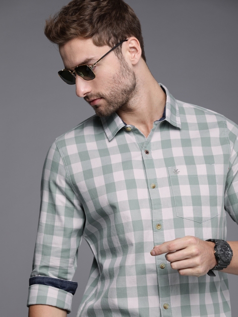

WROGN Men Green Casual Shirt