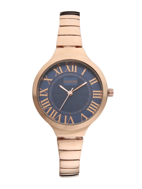 

Sandy D Carter Women Blue Dial & Gold Toned Stainless Steel Bracelet Straps Analogue Watch SD-Carter-12-BL