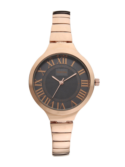 

Sandy D Carter Women Black Embellished Dial & Gold Toned Stainless Steel Bracelet Style Straps Analogue Watch