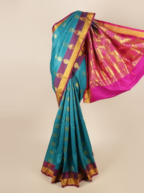 

Pothys Blue & Purple Woven Design Zari Art Silk Saree