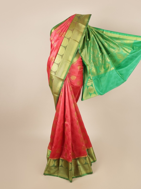 

Pothys Women Pink Printed Art Silk Saree