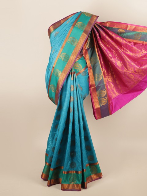 

Pothys Blue & Pink Ethnic Motifs Zari Art Silk Saree