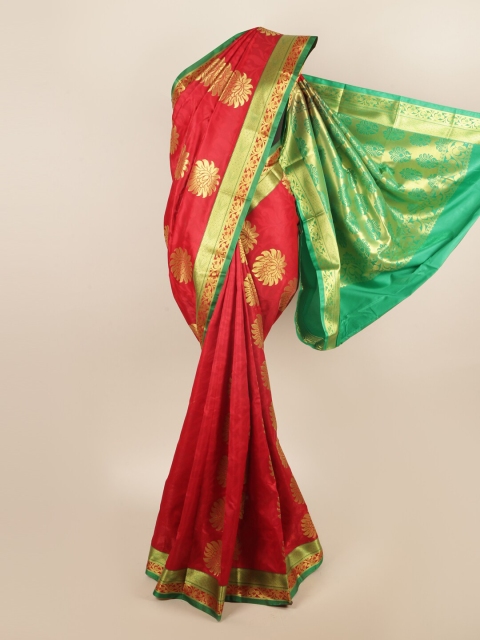 

Pothys Maroon & Green Woven Design Art Silk Saree