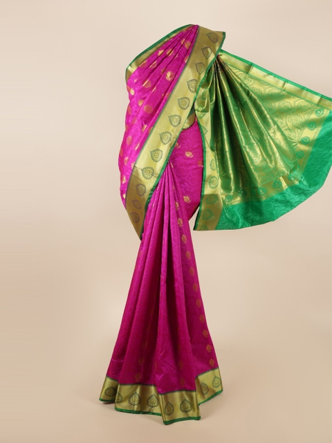 

Pothys Magenta & Green Woven Design Art Silk Saree
