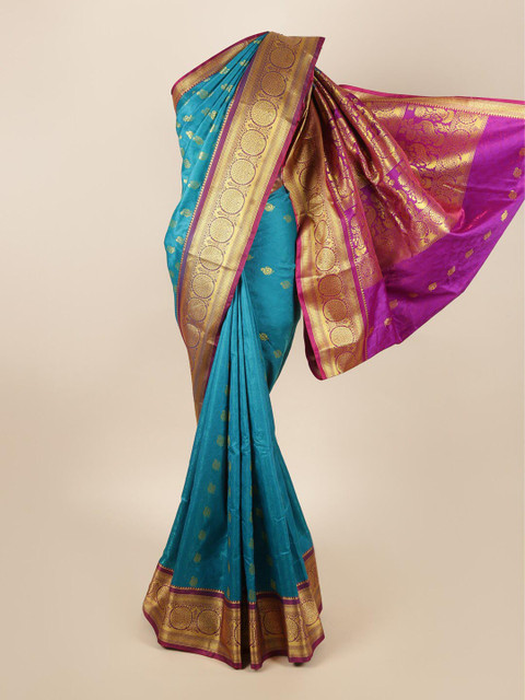 

Pothys Blue & Purple Ethnic Motifs Zari Art Silk Saree