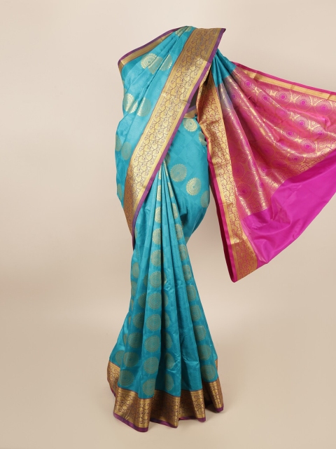 

Pothys Blue & Purple Woven Design Art Silk Saree