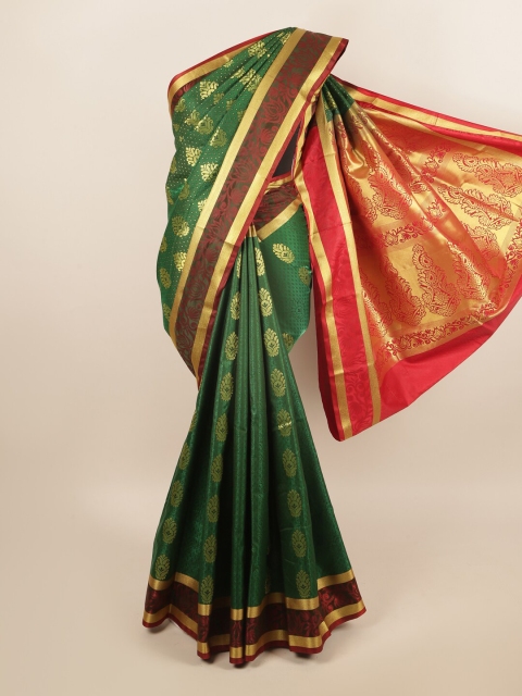 

Pothys Green & Maroon Woven Design Art Silk Saree