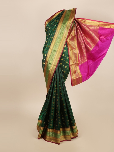 

Pothys Green & Pink Woven Design Art Silk Saree