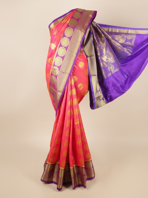 

Pothys Women Pink Printed Art Silk Saree