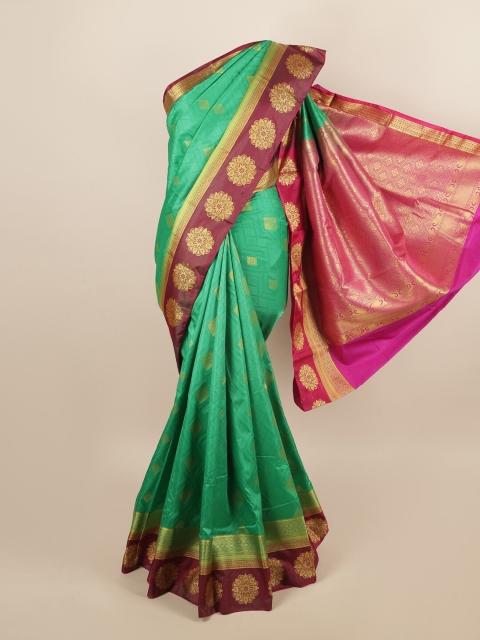 

Pothys Green & Magenta Woven Design Art Silk Saree