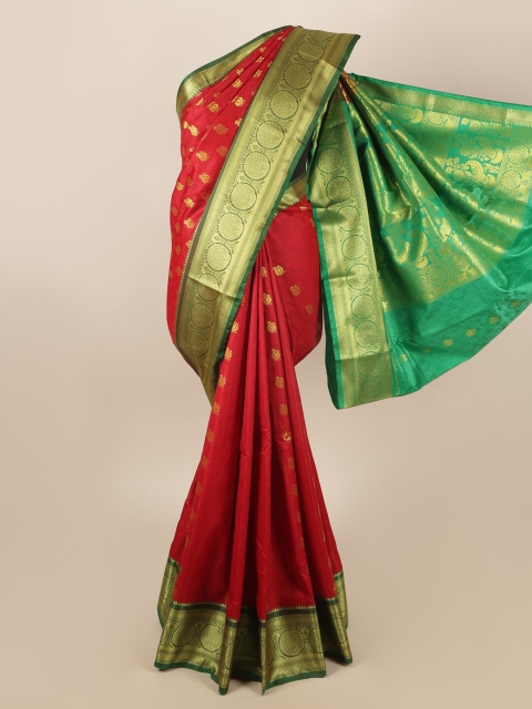 

Pothys Red & Green Woven Design Art Silk Saree