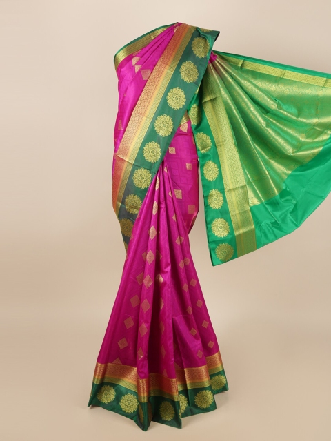 

Pothys Magenta & Green Woven Design Art Silk Saree