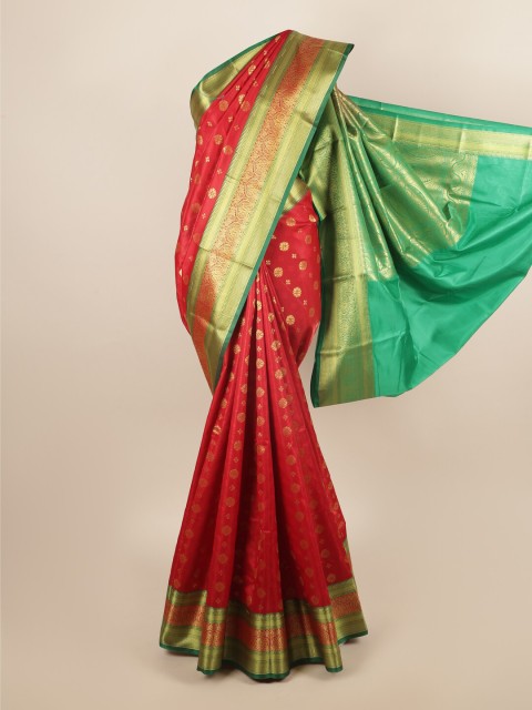 

Pothys Red & Green Woven Design Art Silk Saree