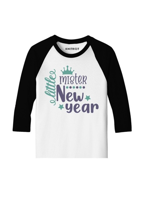 

KNITROOT Unisex Kids White & Black Typography Printed T-shirt